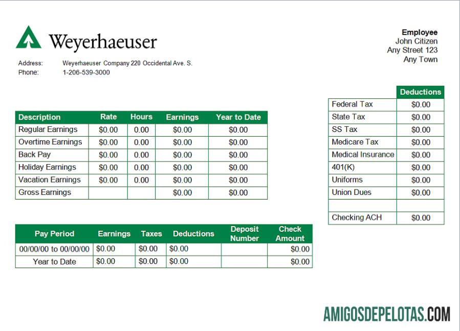 Folha de funcionários da empresa florestal e de papel dos EUA baixar para verificação